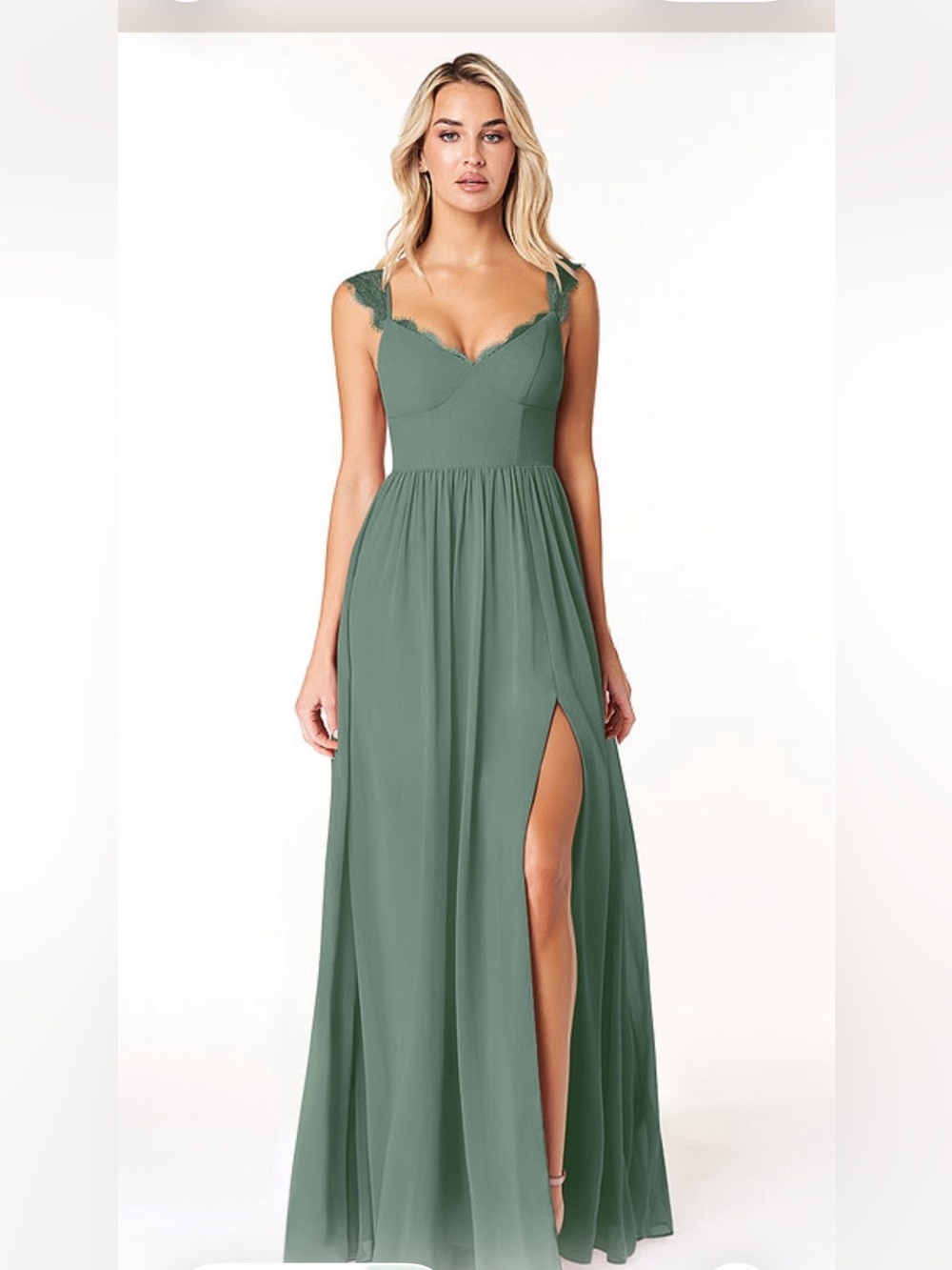 Azazie Cleobella in Eucalyptus size A8- only tried on never worn!